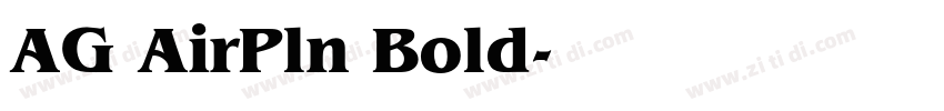 AG AirPln Bold字体转换